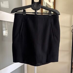 J. Crew Black Mini Skirt with Front Welt Pockets